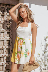 Nissa Mini Dress - Yellow Poppy