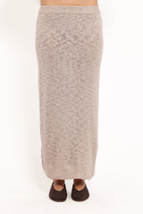 Indya Knit Skirt - Oatmeal