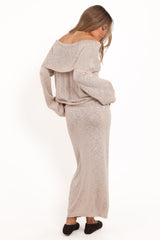 Indya Knit Skirt - Oatmeal