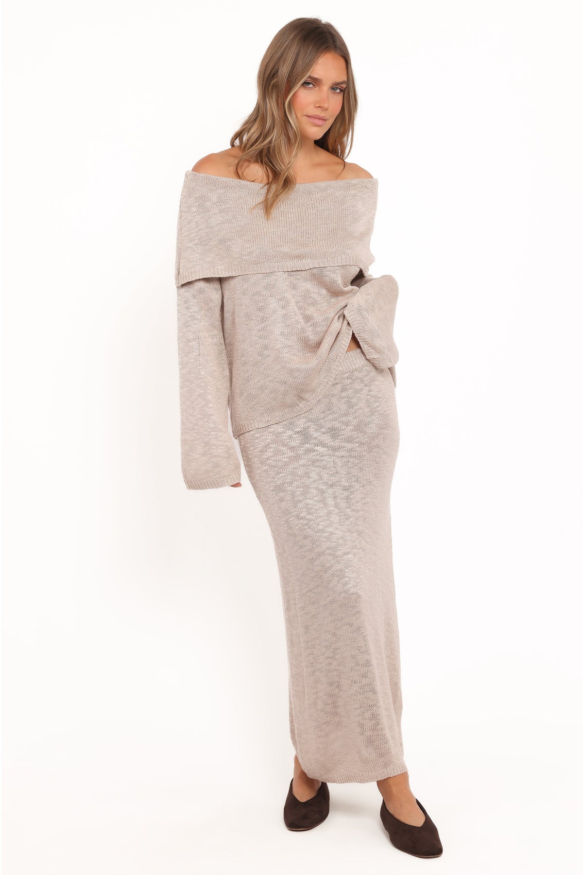 Indya Knit Skirt - Oatmeal