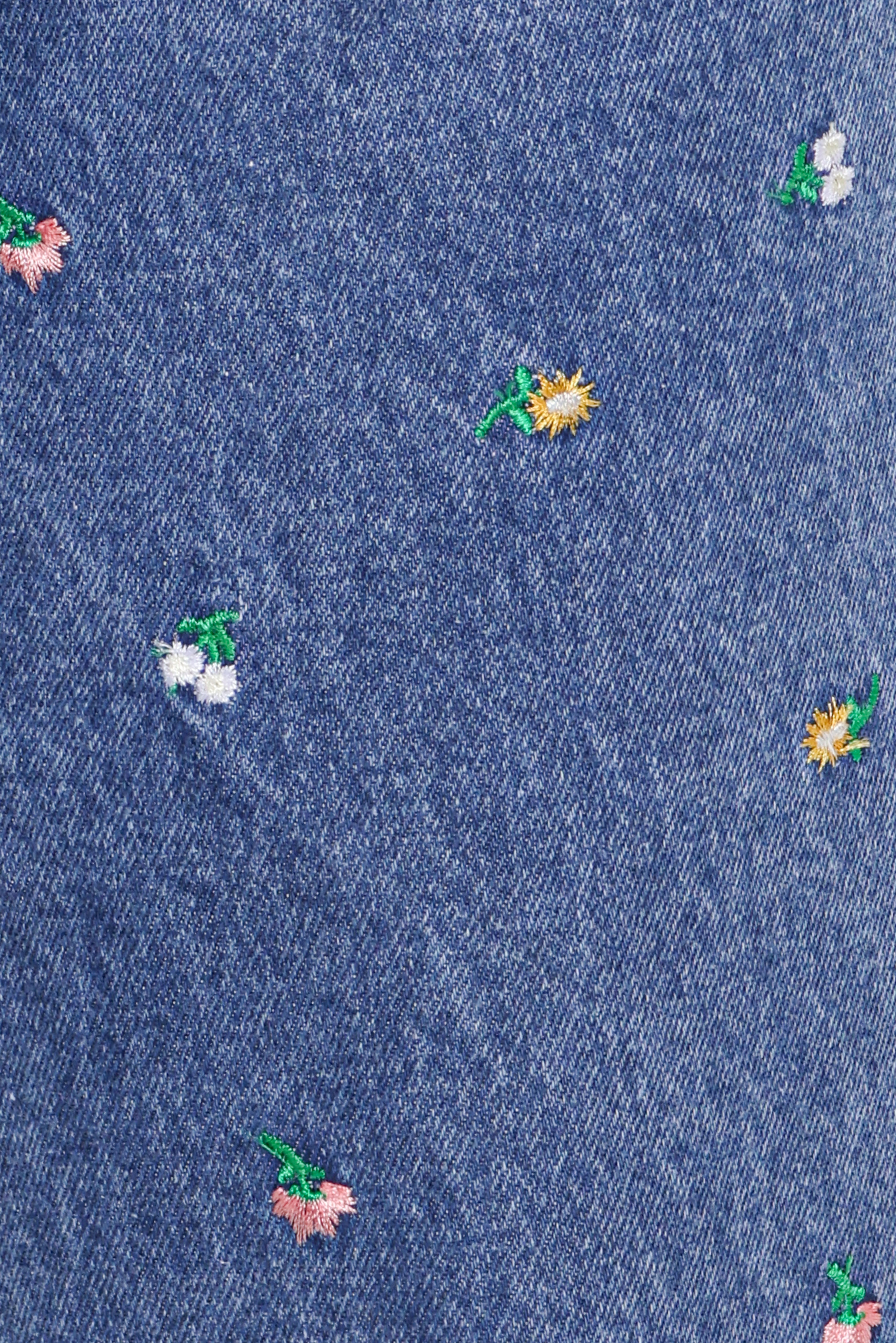 Kendall Straight Leg Jeans - Embroidery Medium Wash