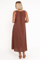 Bowman Maxi Dress - Chocolate Brown