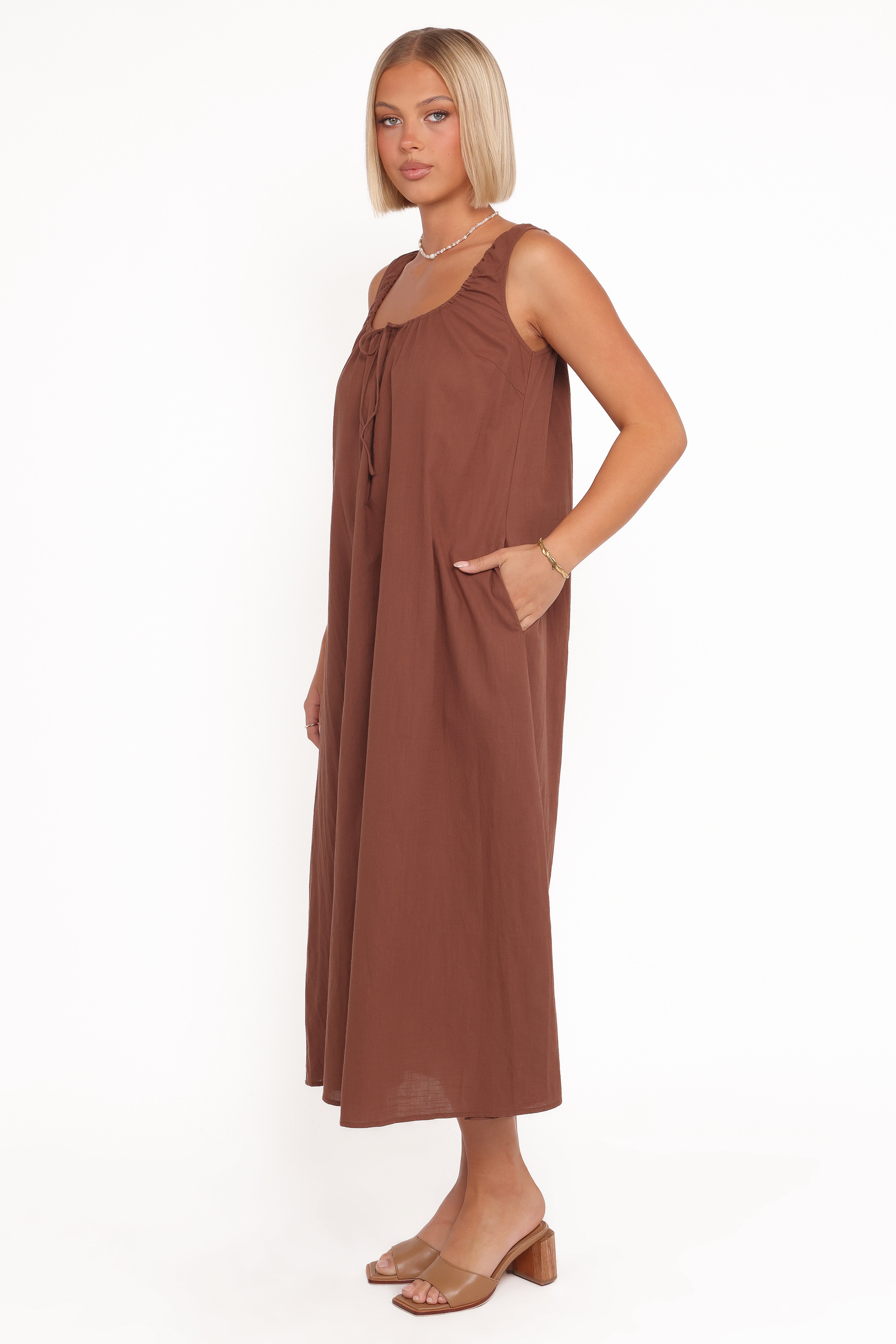 Bowman Maxi Dress - Chocolate Brown