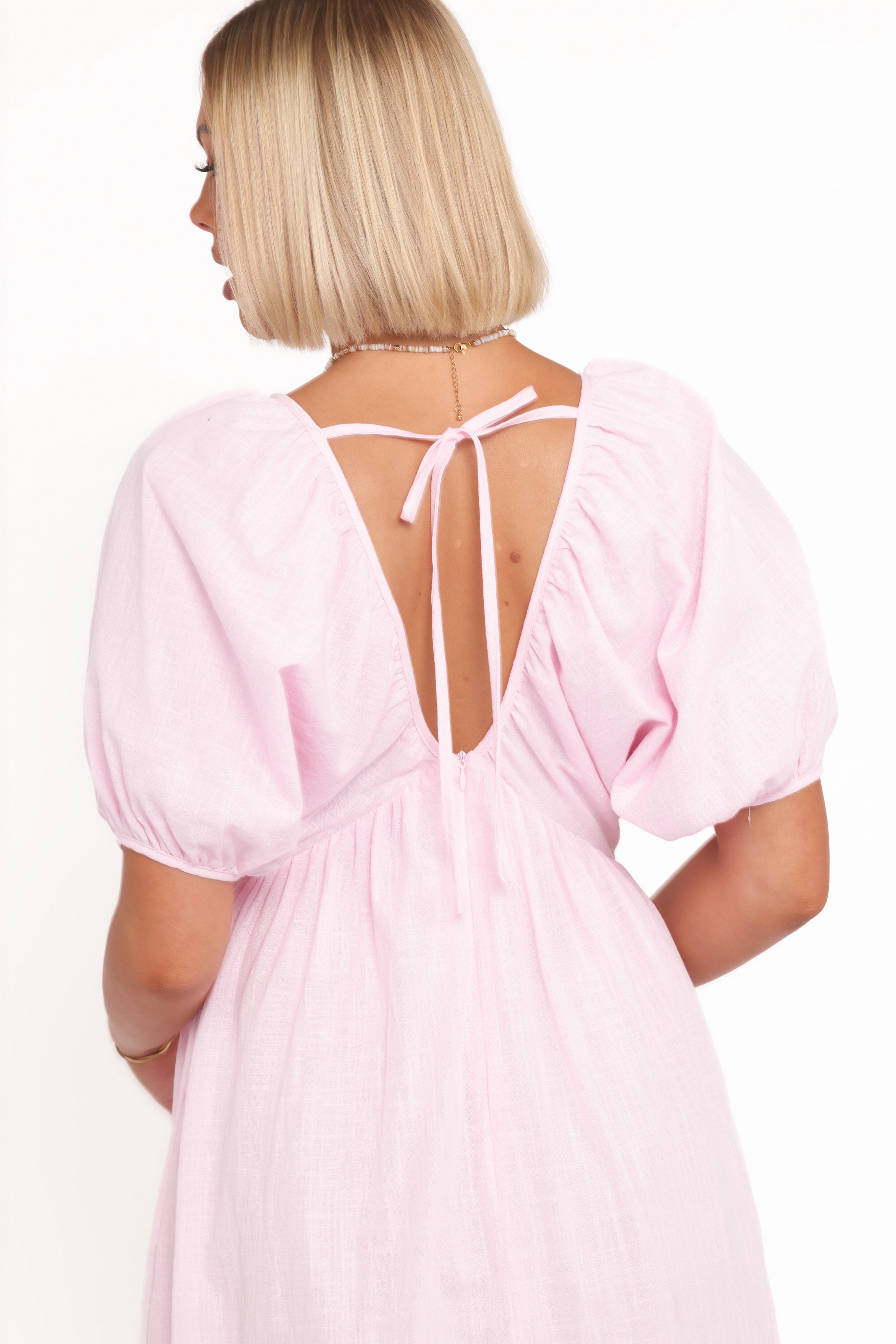 Sullivan Puff Sleeve Maxi Dress - Pink